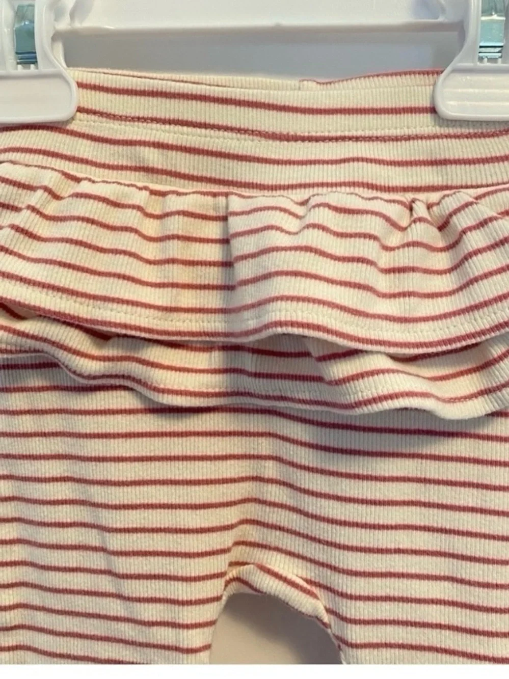 Carter's Rose Pink Long-Sleeve Bodysuit with Striped Ruffle Leggings
